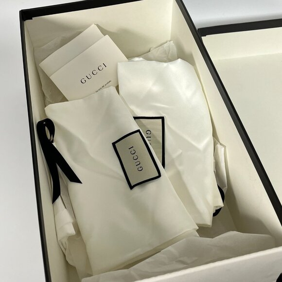 Gucci Original GG Supreme Shoes Mens Size 12 Brown Blue Bee Stripe 521682 KY940G - Picture 14 of 15